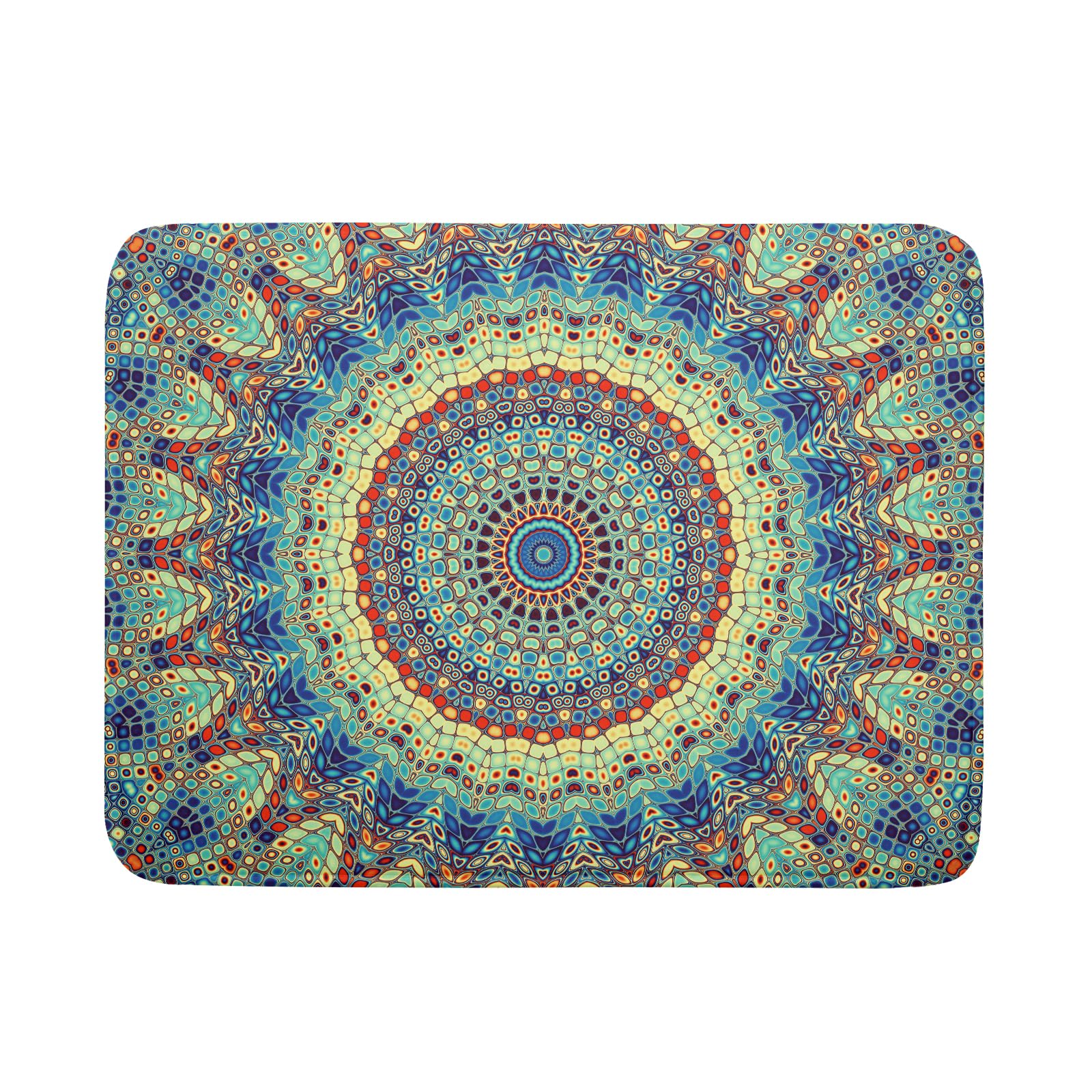 aportt Bohemian Drying Mats for Kitchen Counter 18×24 Inch Boho Mandala Ethnic Large Drying Mat for Dishes Microfiber Farmhouse Dish Rack Mat Drainer