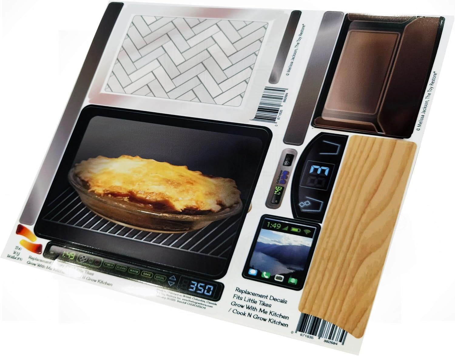 Toy Restore Replacement Stickers Fits Little Tikes Cook N Grow Kitchen with Me