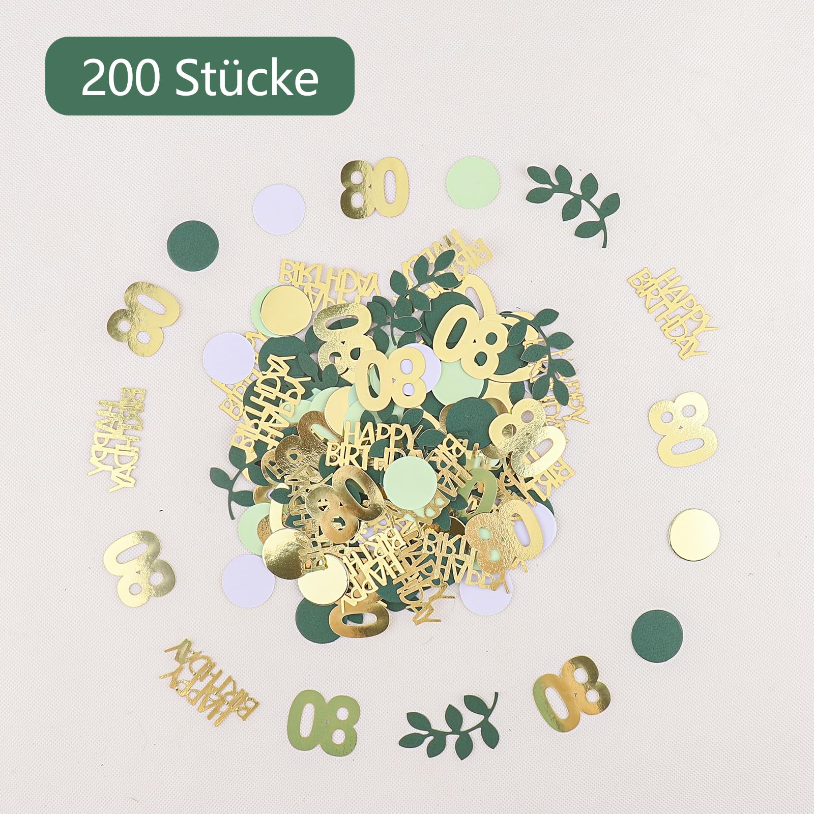 Confettis Or Rose Pour 80 Ans, 30g De Décoration D'anniversaire