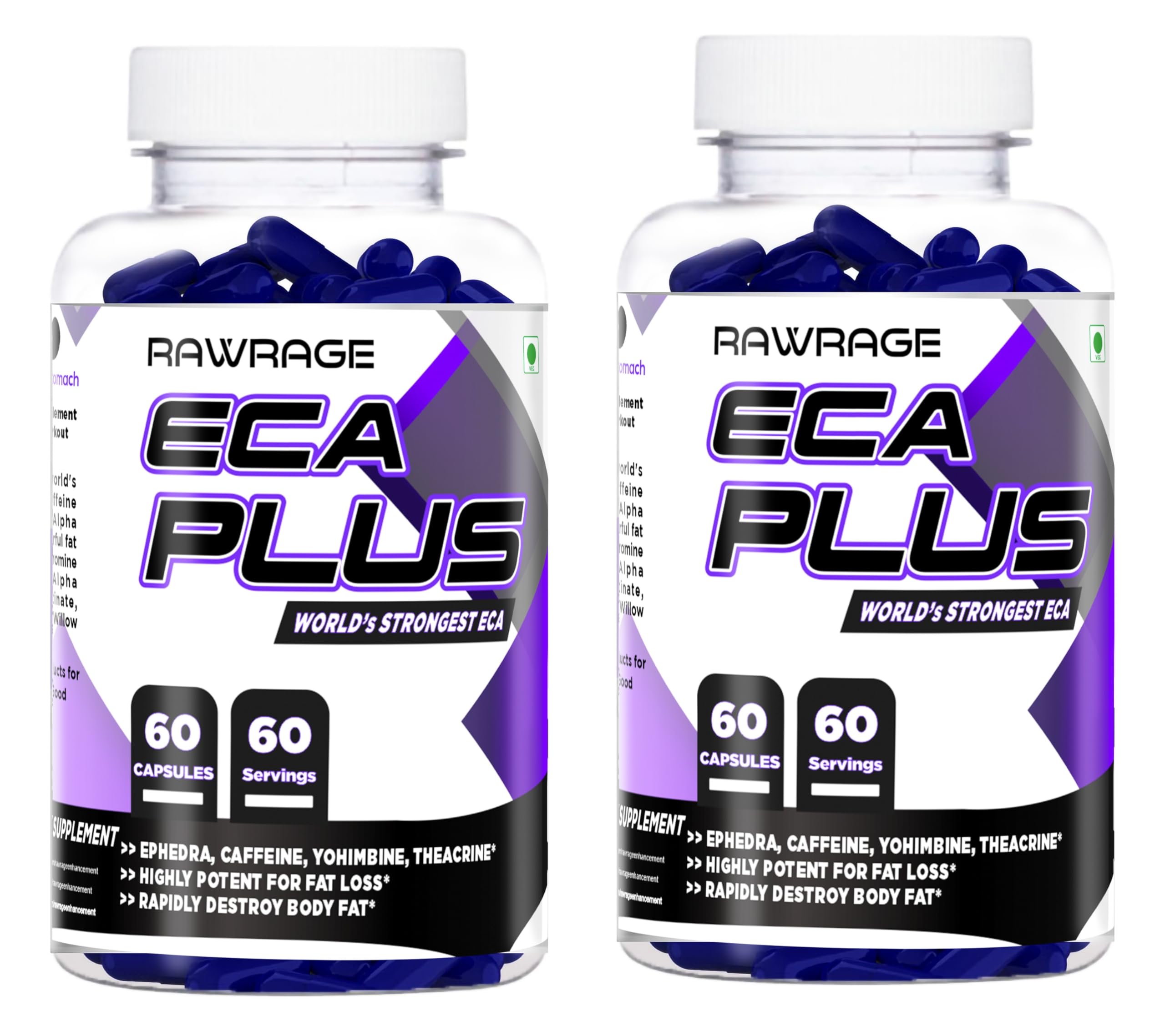 Rawrage ECA PLUS - Strongest ECA Ephedra, Caffeine & Yohimbine Stack | Powerful Weight Loss Ingredients Formulation - 120 Capsules (B0D8THRRFS) Amazon Price History, Amazon Price Tracker