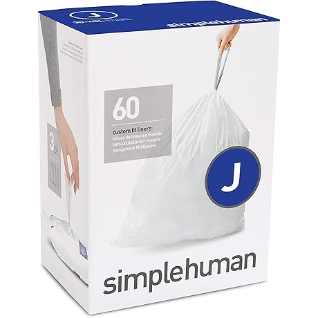 Code J Custom Fit Trash Can Liners for Simplehuman J Trash Cans