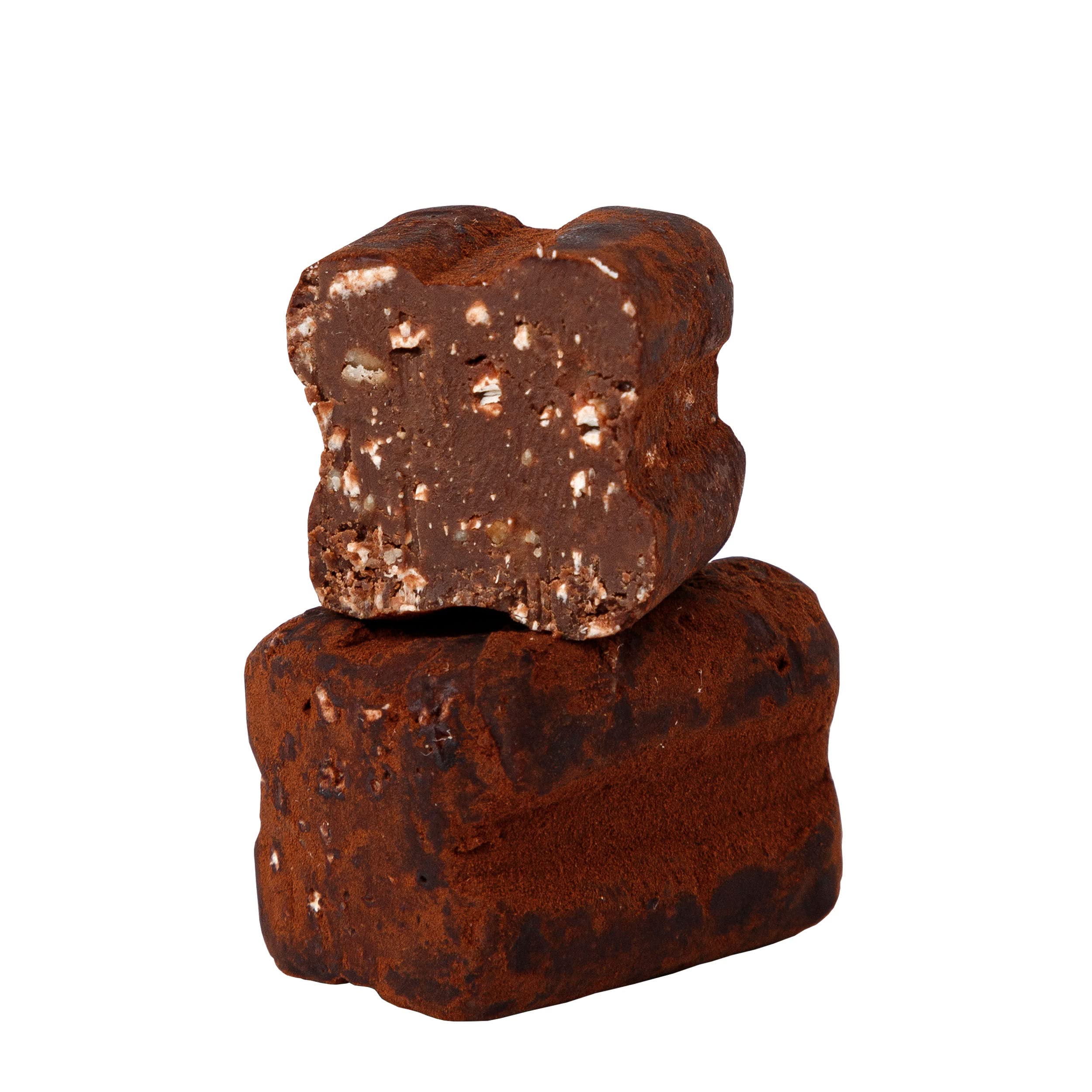 GUSTONE. Tartufi dolci pralinato | 70 Stück je 14g | Antica Torroneria Piemontese | Trüffel-Praline Zartbitterschokolade und Torrone Stückchen | 1kg Großpackung als Geschenk