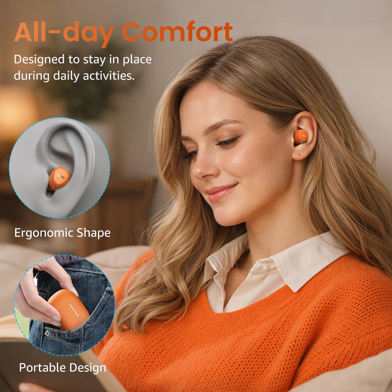 TOZO A1 Wireless Earbuds Bluetooth 5.3 Light Weight in Ear Headphones view 8