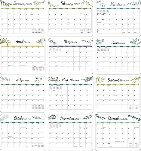 Miniatura 4 de Calendario magnético 2024 para planificador de refrigerador de noviembre de 2023 a diciembre de 2024, organización mensual de imán para pared de