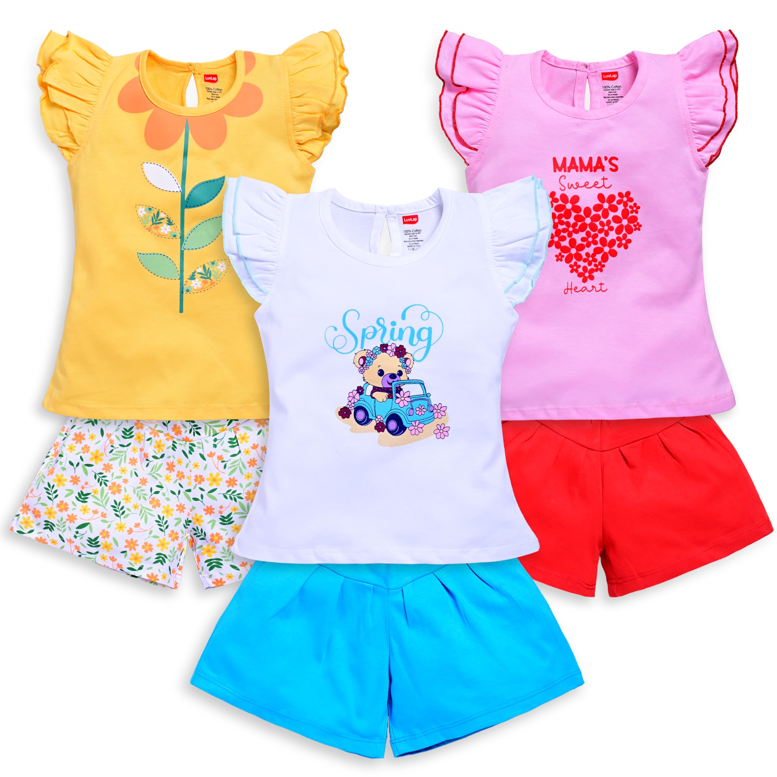 luvlap Girls Cotton Printed H/S Top Coset-picture-4