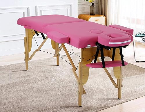 Miniatura 8 de Mesa de masaje portátil, mesa de masaje plegable con funda de transporte, altura ajustable para cama de pestañas, mesas de masaje portátiles para