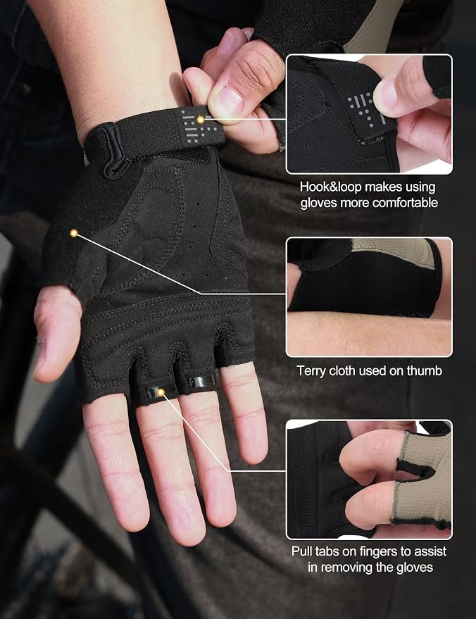 Guantes de ciclismo INBIKE sin dedos absorbentes de impactos miniatura 5