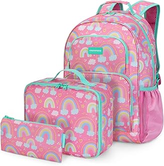 Kids Backpack for Boys Girls Preschool Kindergarten Backpacks Lightweight Elementary School Bookbag with Lunch Box