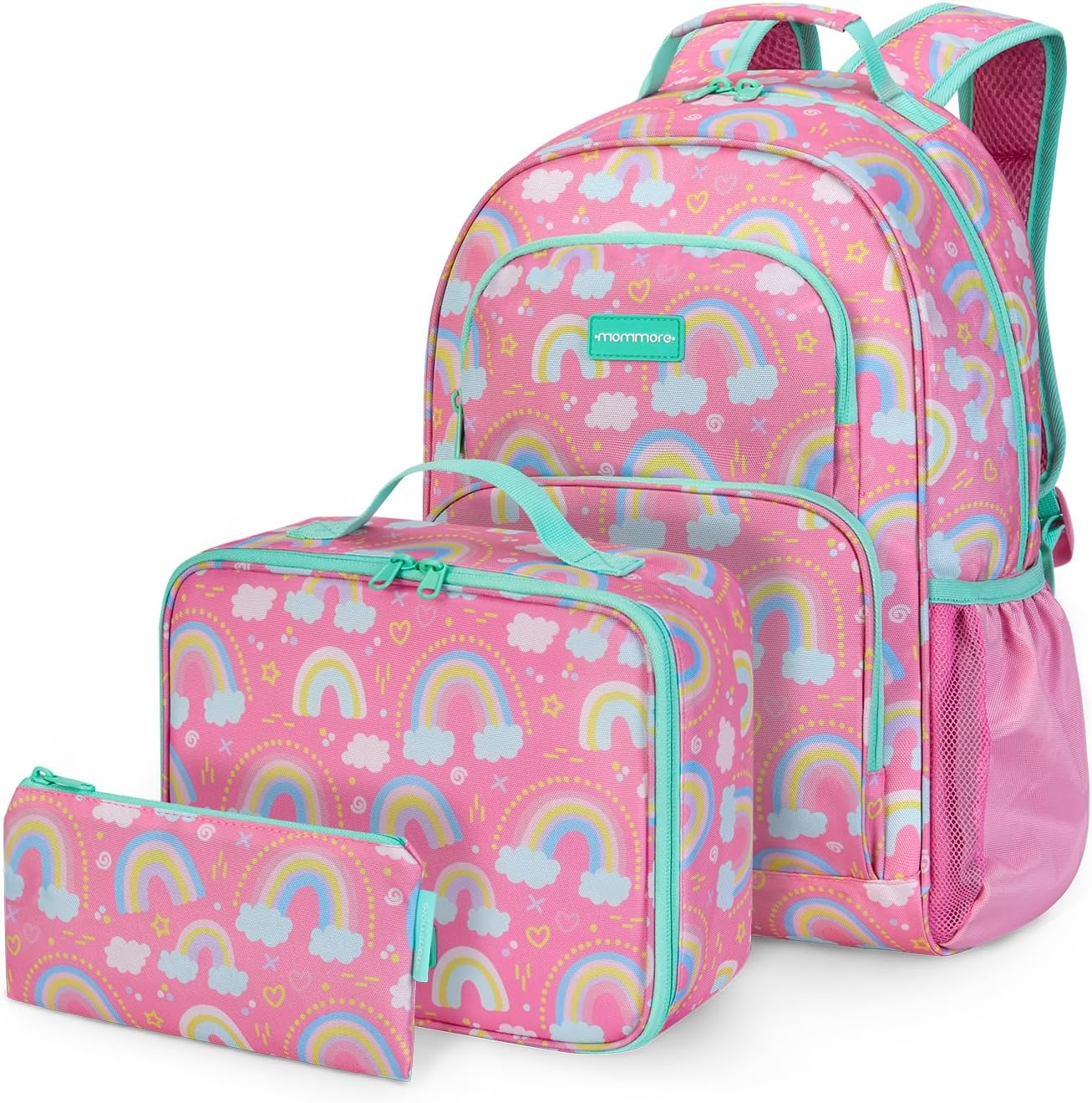 Kids Backpack for Boys Girls 4-8 Kindergarten Elementary School Backpack with Lunch Box - 15” H Fit Folder