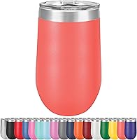 Vista 15 de Vaso de vino grande de 16 onzas, aislado al vacío, acero inoxidable con tapa, vasos de vino aislados con tapas, copas de vino sin tallo (negro)