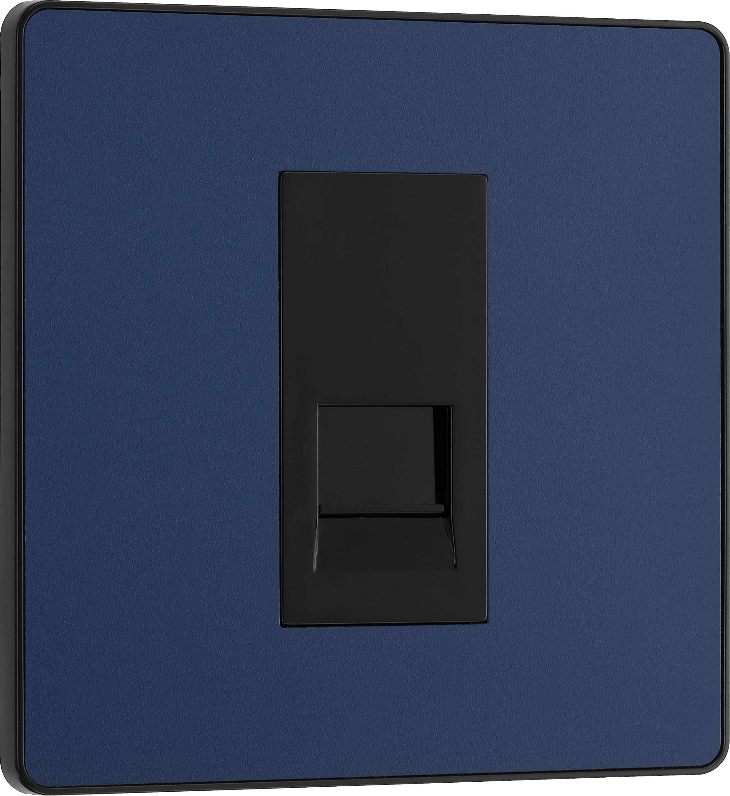 British General Matt Blue Bg Electrical Evolve Single Secondary Telephone Socket