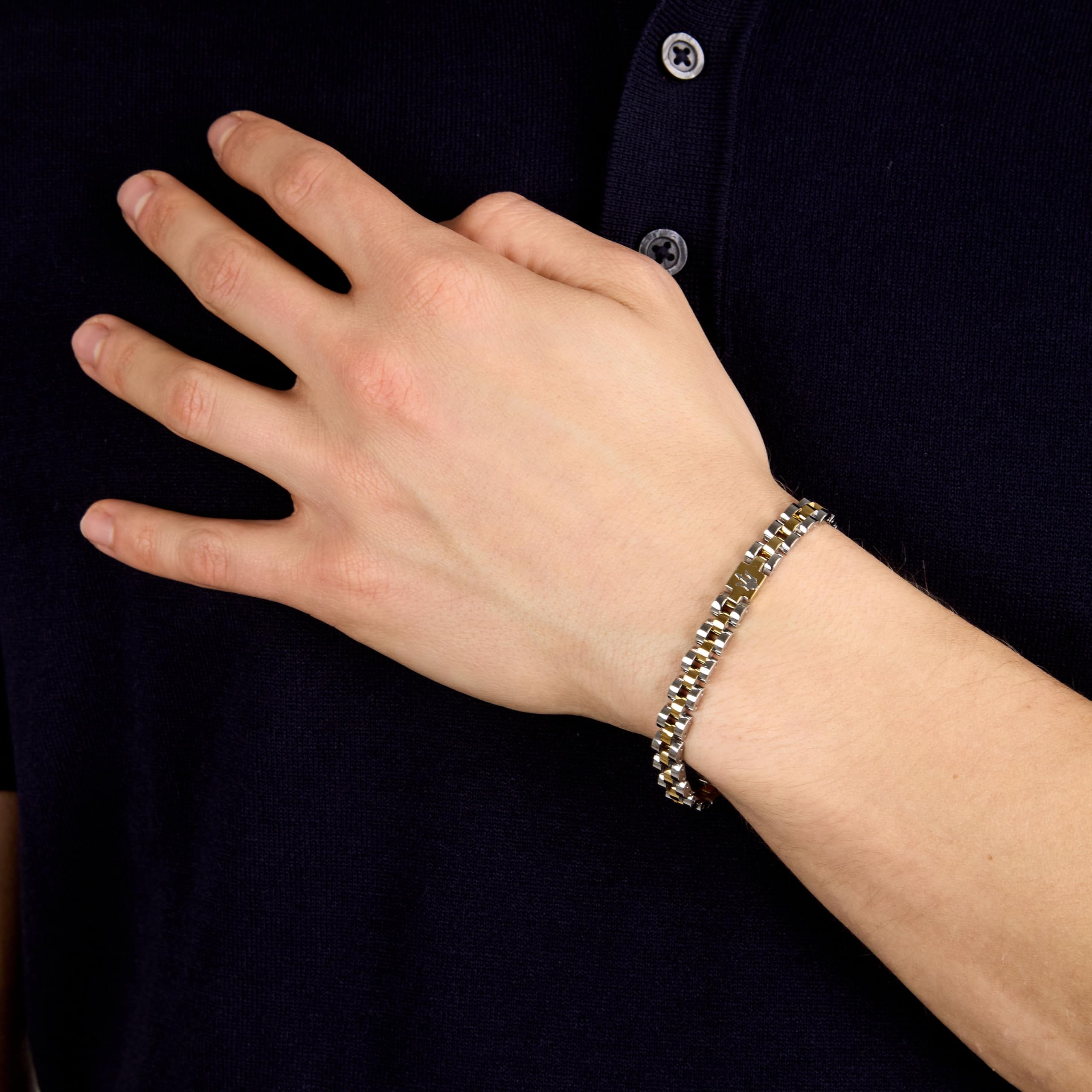 Maserati Jewels Bracciale Uomo, 21 cm, in Acciaio, PVD - JM320AST08