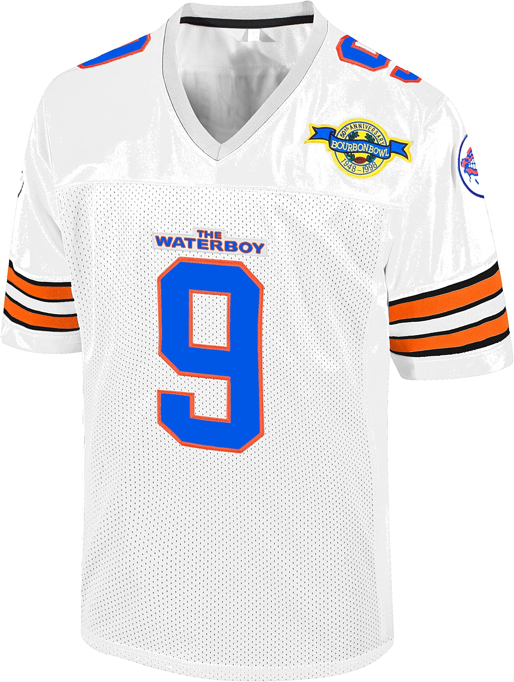 Bobby Boucher #9 The Waterboy Adam Sandler Movie Mud Dogs Bourbon Bowl Football Jersey