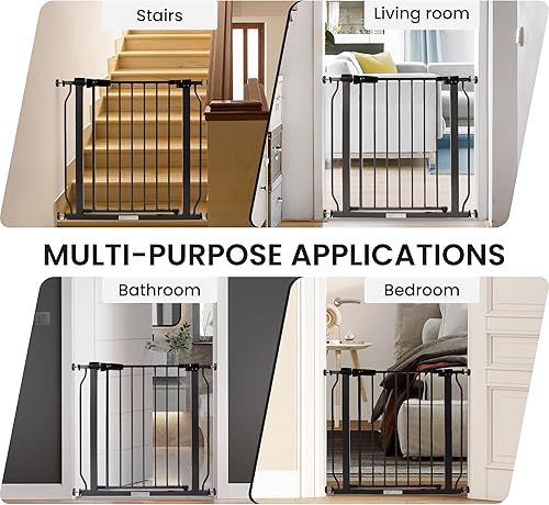 Miniatura 7 de BalanceFrom Puerta de seguridad fácil de caminar para puertas y escaleras con funciones de cierre automáticomantenimiento, 30 pulgadas de alto, se