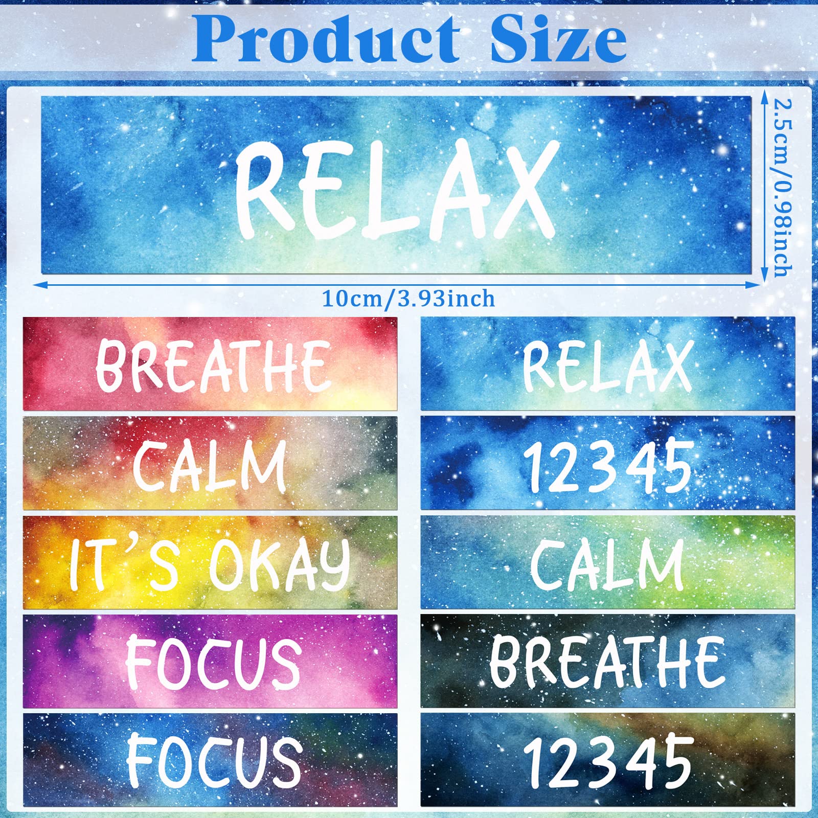 Snapklik.com : Crtiin 100 Pack Sensory Strips Anxiety Mindfulness ...
