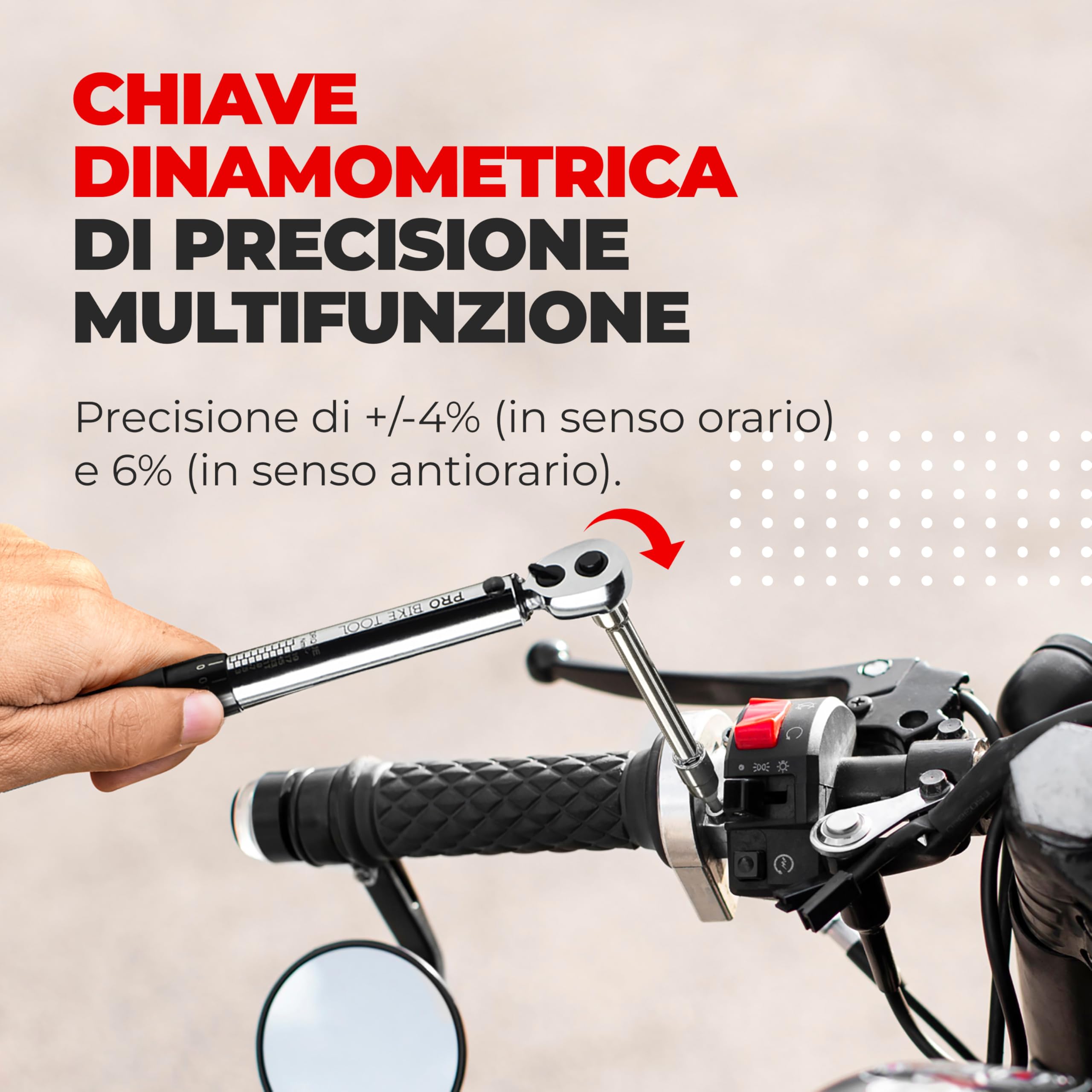 PRO BIKE TOOL Set Chiavi Dinamometriche 1/4" - 2-20 Nm - Kit Chiavi Torx e Brugola con Barra Estensione e Scatola - Chiave Dinamometrica per Bici Auto Moto - Accessori Bicicletta e Dinamometro