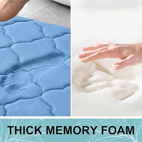 Miniatura 4 de OLANLY Alfombra de baño de espuma viscoelástica de 24 x 16 pulgadas, ultra suave, antideslizante y absorbente, lavable a máquina, cómoda, gruesa