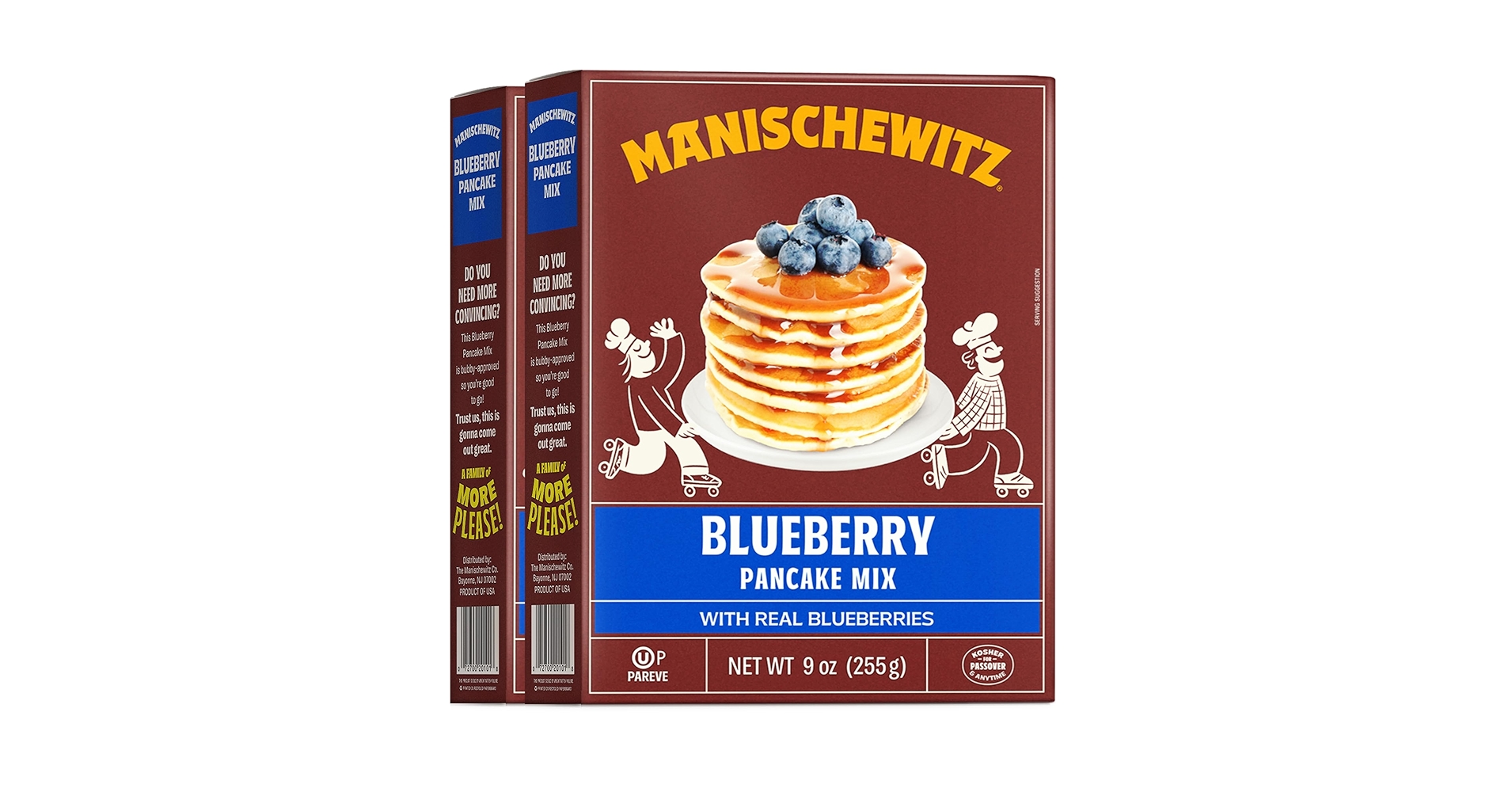 Manimaris♡pancakebasket（double）natural Amazon.com : Manischewitz Real Blueberry Pancake Mix, Dairy