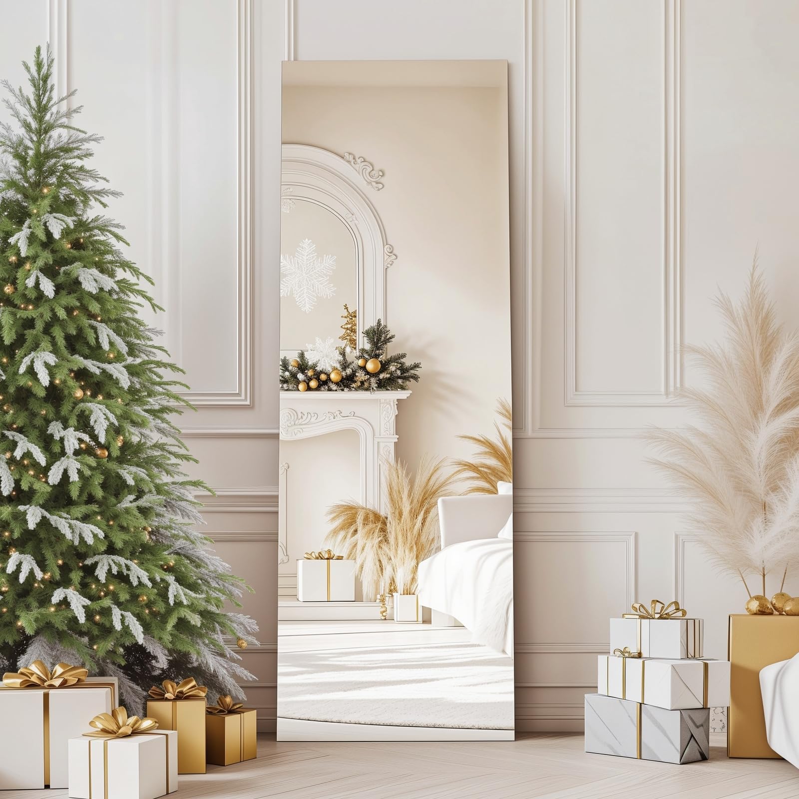 Amazon.com: Kosmonia 58x18 Frameless Full Length Silver Coating