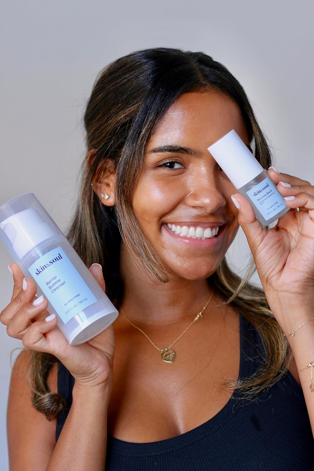 Skin & Soul Bounce Back Serum – Ceramide Face Serum for Sensitive & Acne-Prone Skin – Hydrating, Repairing & Barrier Boosting with Beta-Glucan, Peptides & Stem Cells – 1 fl oz