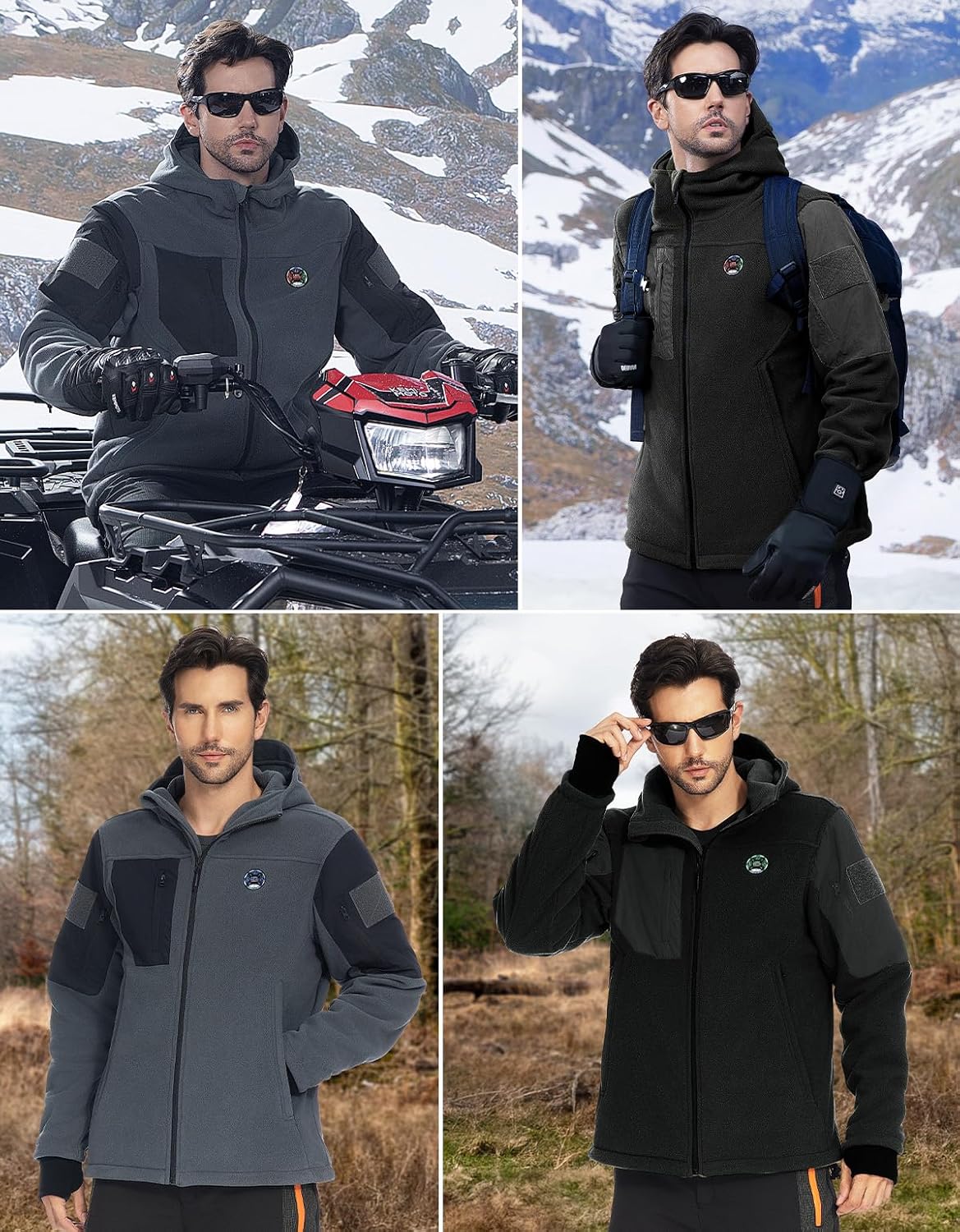 KEMIMOTO Heated Jacket for Men Women 20000mAh 12V Battery Pack, Heated Hoodie Hand Warmth