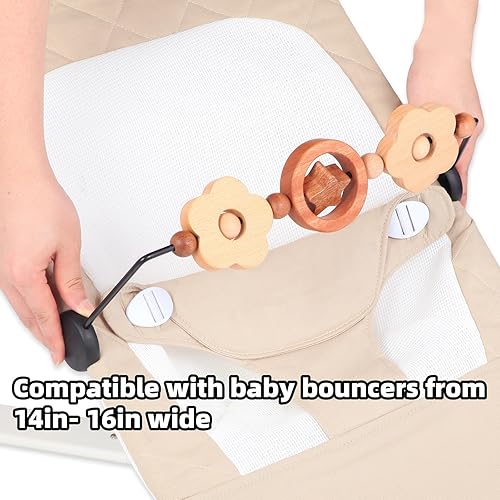 Miniatura 4 de Barra de juguete compatible con Baby Delight Bouncer, accesorio de barra de juguete de madera de gran tamaño, compatible con gorila de 14.5 a 16