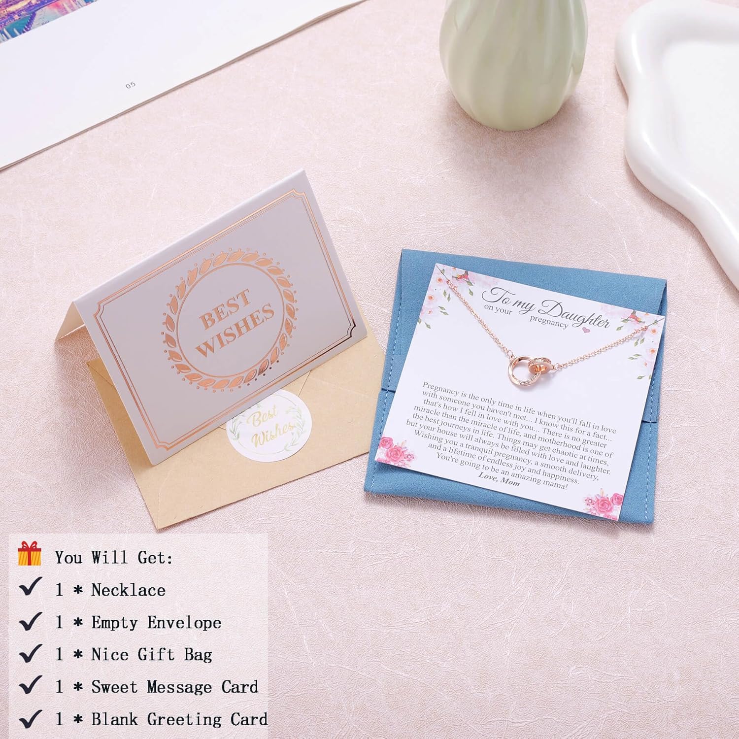 Aesnefe Congratulations Pregnancy Gift, Daughter Pregnancy Gifts from Mother, Mom to Be Gift for Pregnant Daughter, Expecting Mom Gifts - Image 7