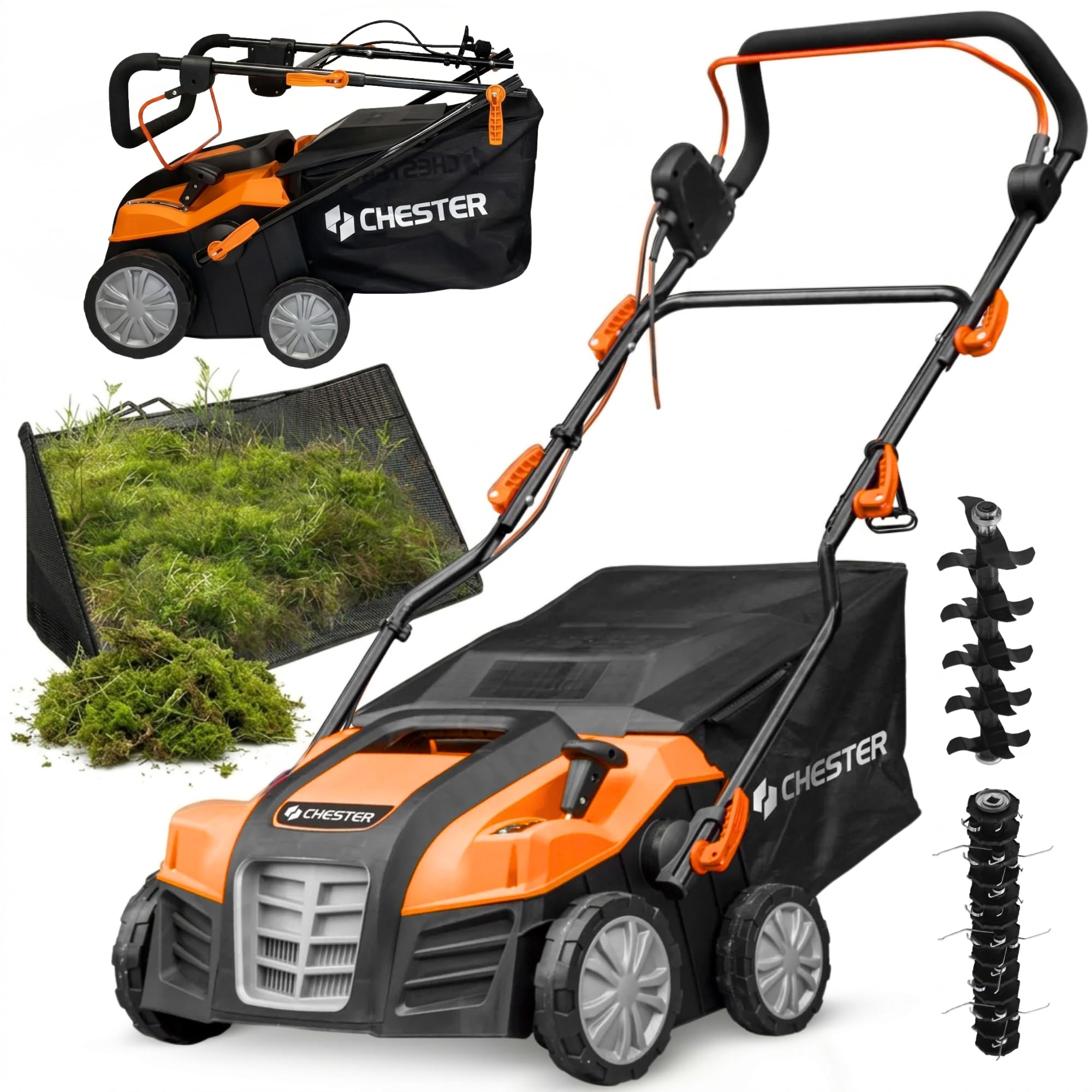 Escarificador y aireador eléctrico 2 en 1 para césped - 1800W - 40cm - CHESTER