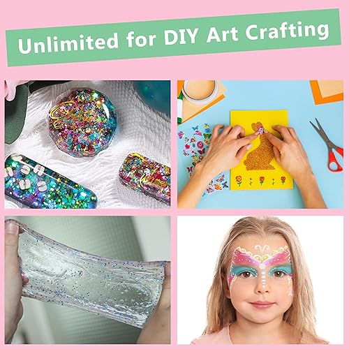 Miniatura 6 de Purpurina negra de 1 libra, purpurina para resina, purpurina para manualidades, purpurina fina para álbumes de recortes, purpurina para manualidades