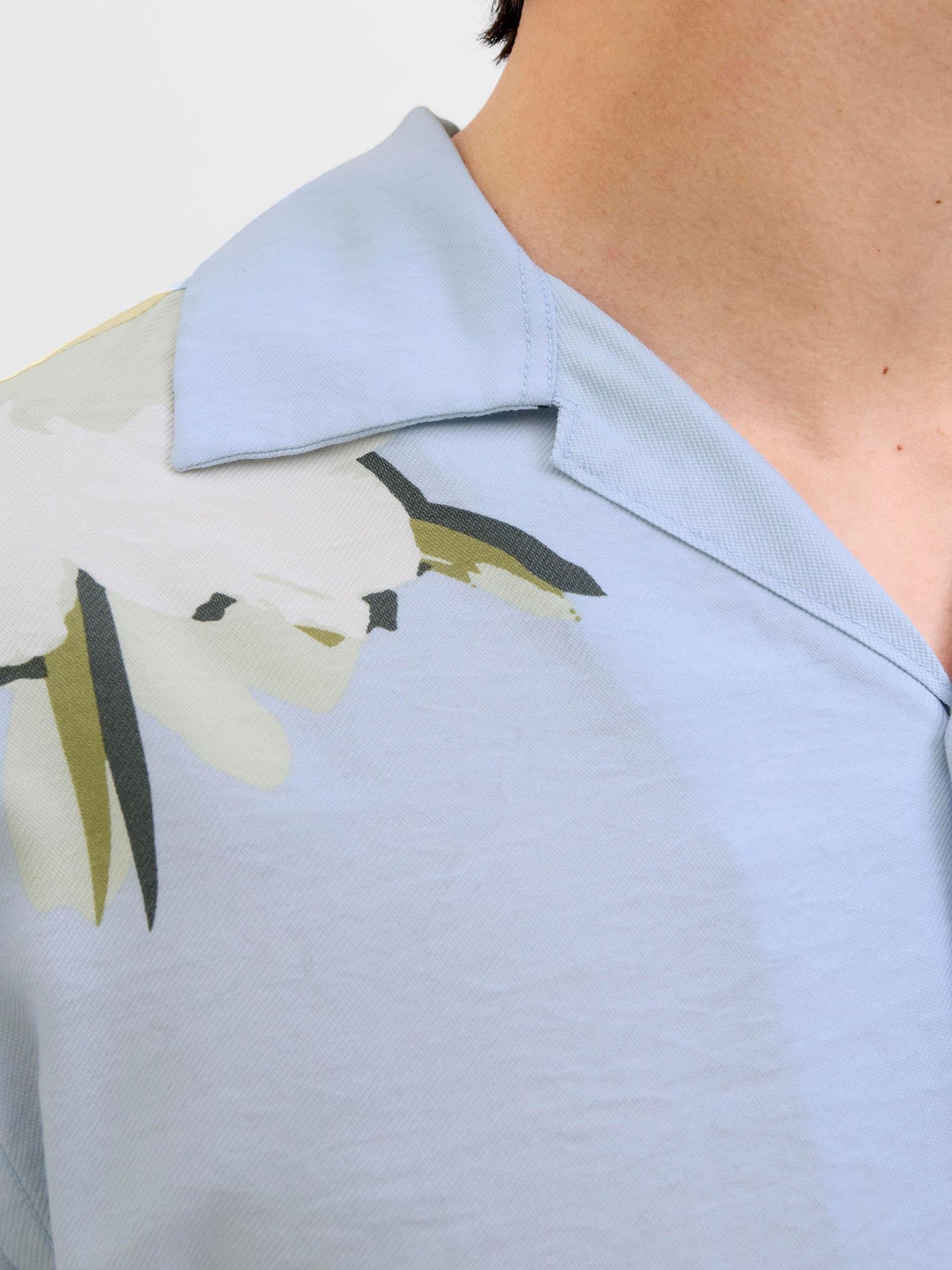 JACK & JONES Jortavira Marshall AOP Shirt Ss Oc25 męska koszulka, Skyway, L