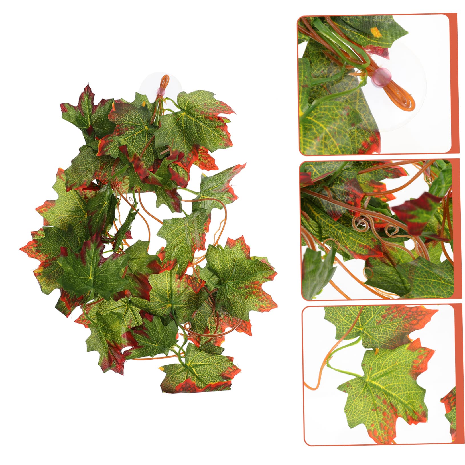 Angoily 5piezas Decoración De Terrario Plantas Imitadas para Reptiles De Simulación Natural Fácil Instalación Ventosa Decoración para Acuarios y Terrarios