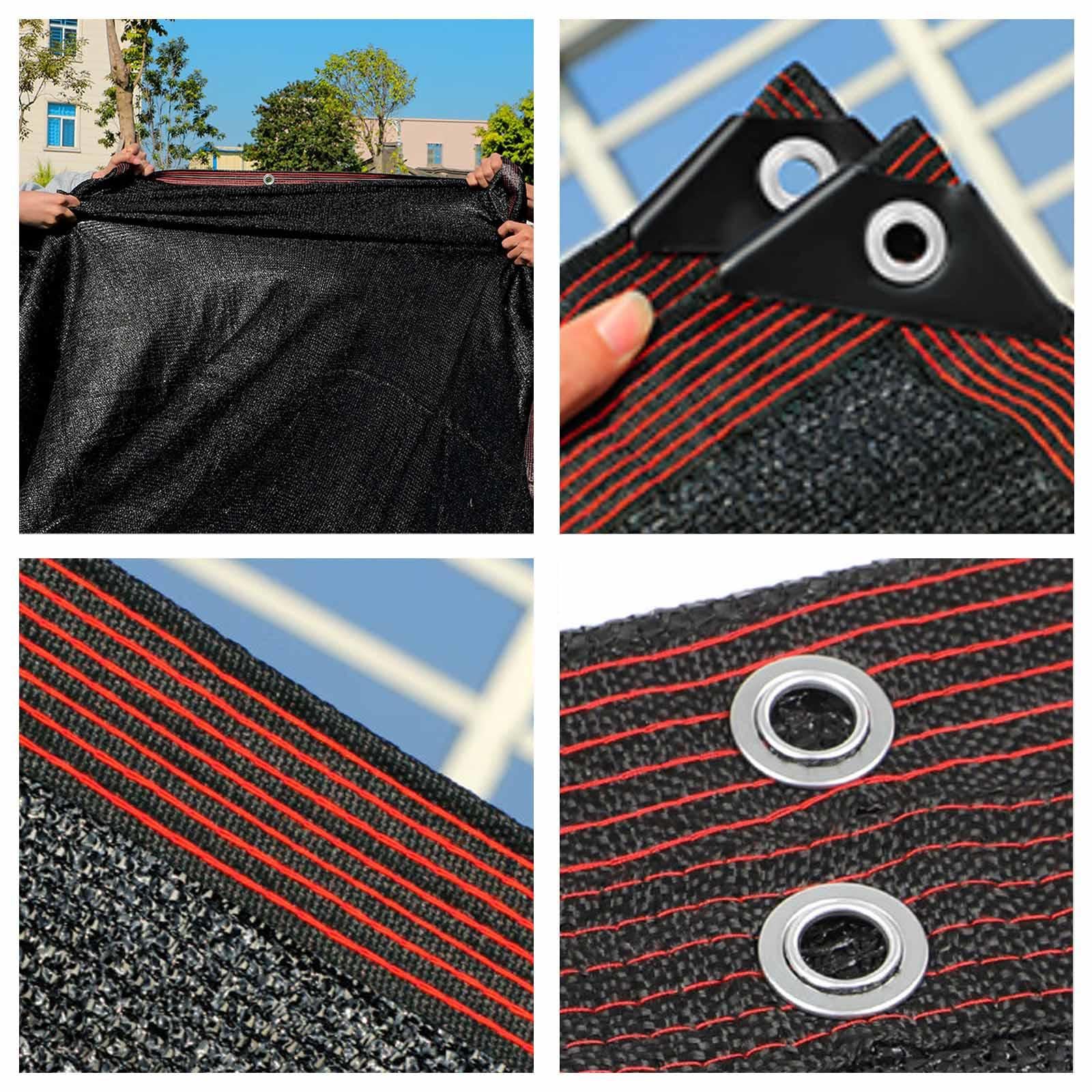 Schwarz Schattierungsnetz 2,5 x 6 m – 70% UV-Beständig Wasserdurchlässig ideale per Gewächshäuser & Außensonnenschutz mit Ösen für einfache Befestigung