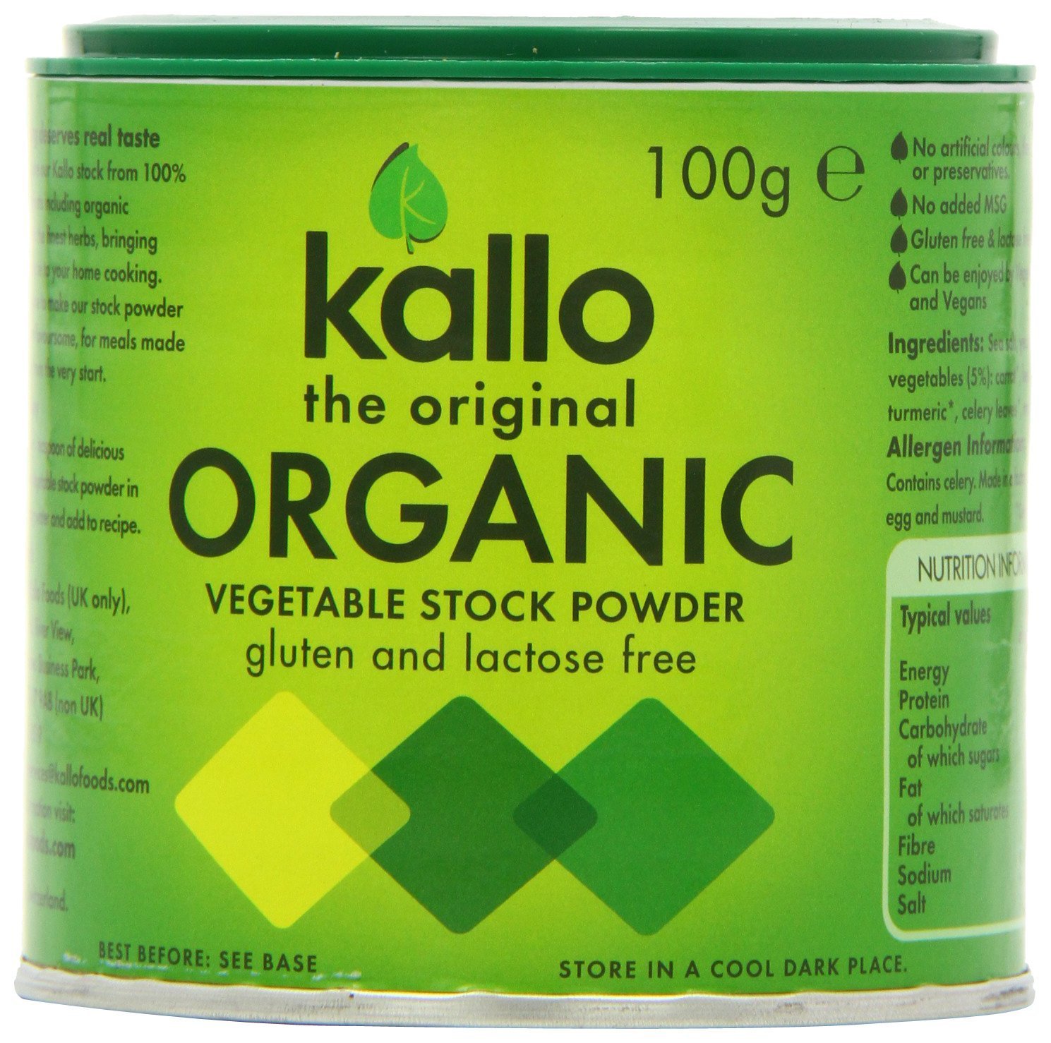 Kallo Organic Vegetable Stock Powder 100g