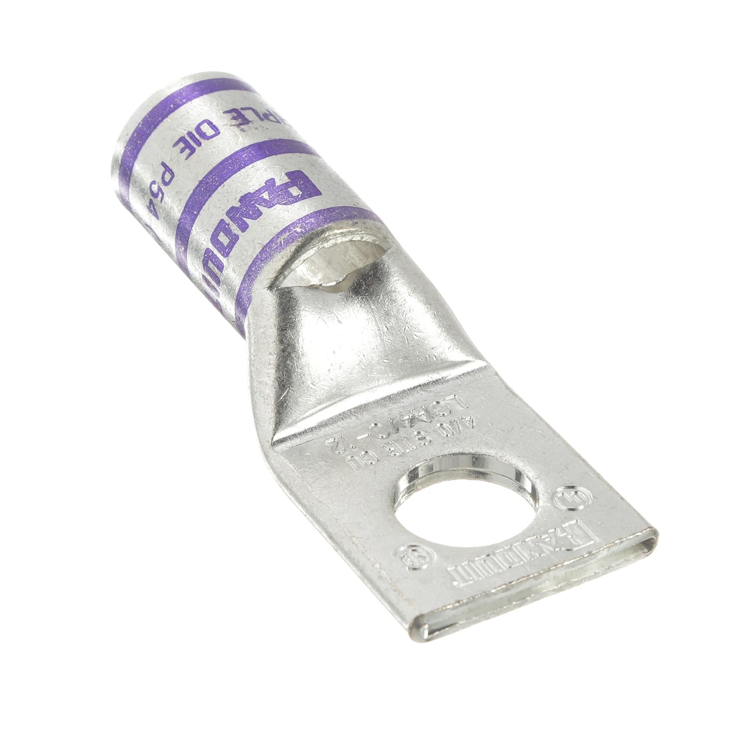Panduit LCA4/0-12-X Copper Compression Lug, 1 Hole, 4/0 AWG, 1/2-Inch Stud, Purple