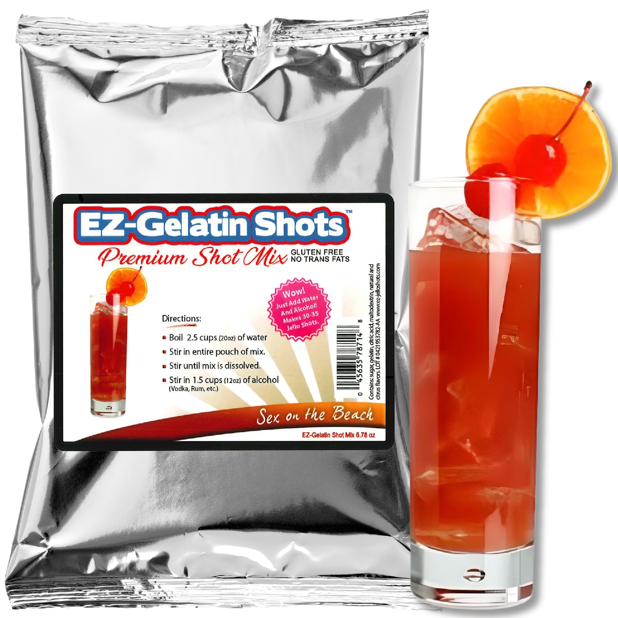 Sex On The Beach Jello Shot Mix 6.78 oz - Premium Gluten-Free