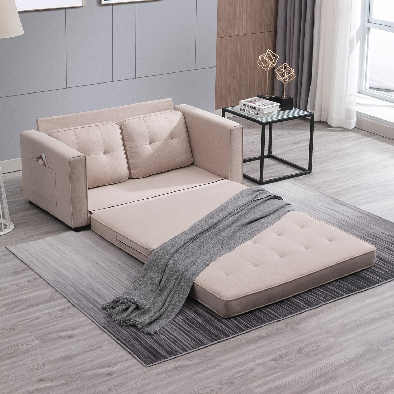 BALUS 3in1 Convertible Sofa Bed, Loveseat Sleeper Cot, 84