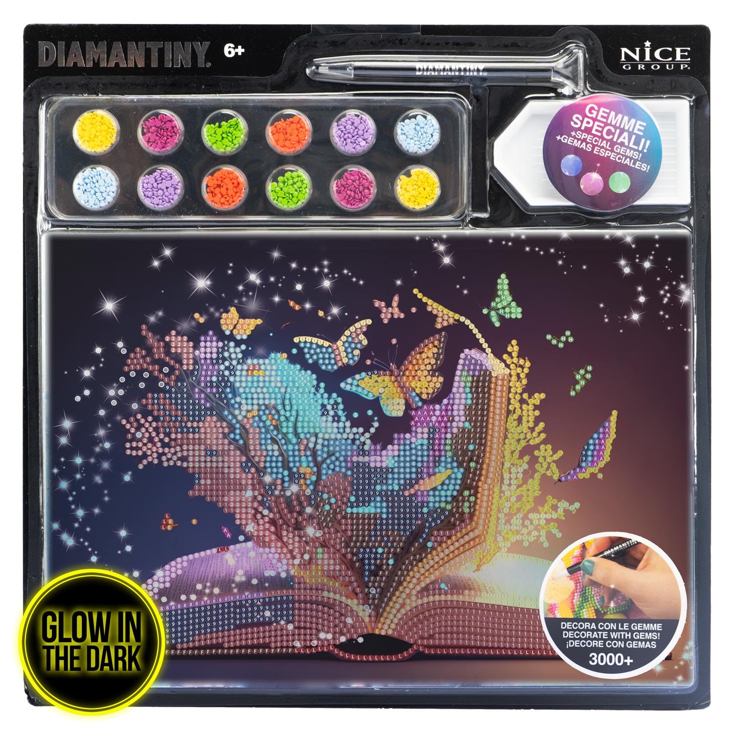 DIAMANTINY - Fantasy Book - Paint by Numbers - Multicoloured, A4, 96411