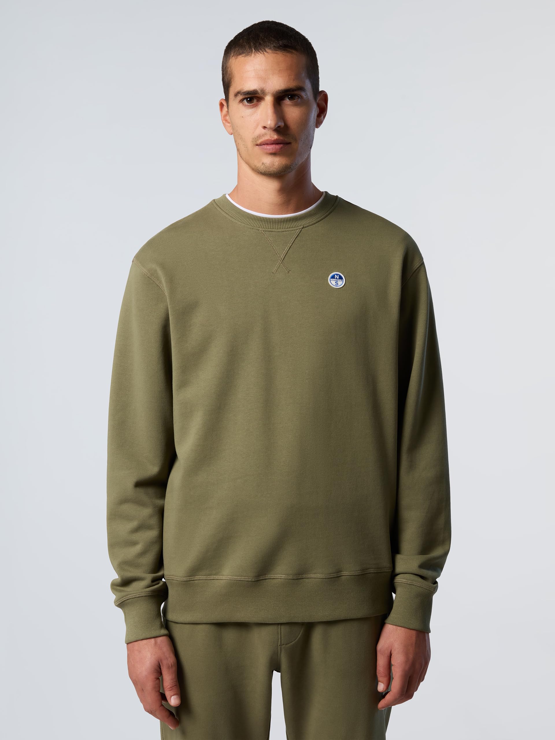 NORTH SAILS Felpa Uomo in Cotone Organico con Patch Logo