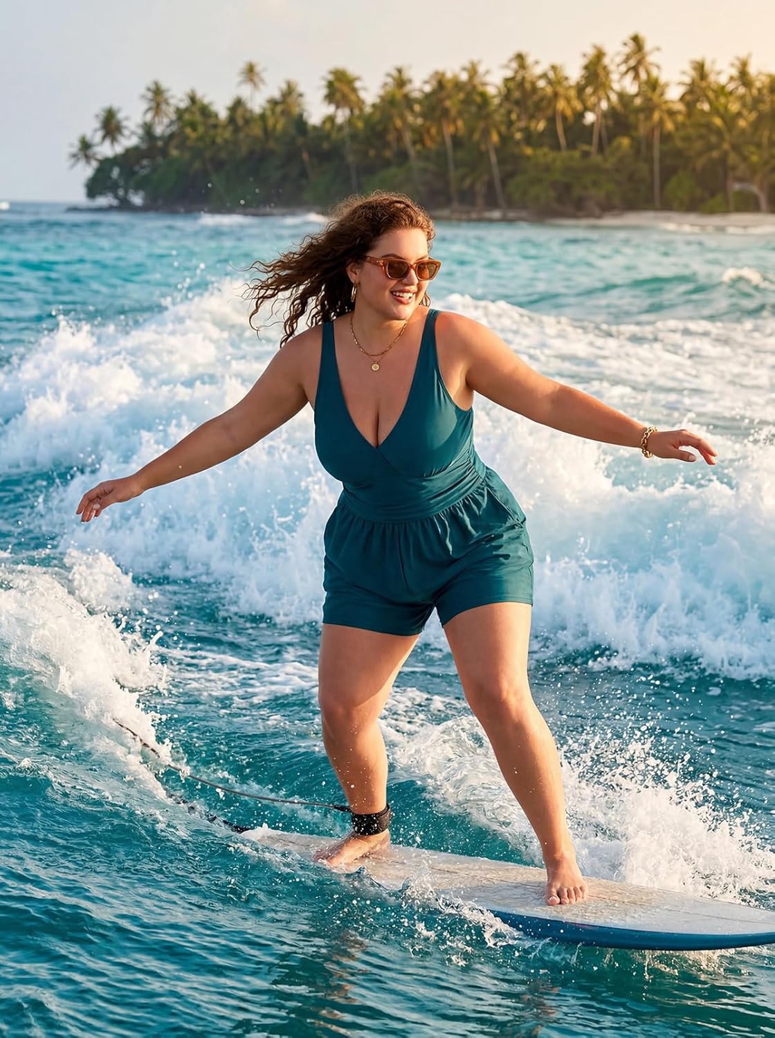 Smismivo Plus Size Swimsuits for Women One Piece Modest Swim Rompers Bathing Suit with Shorts and Pockets Swimwear 2026