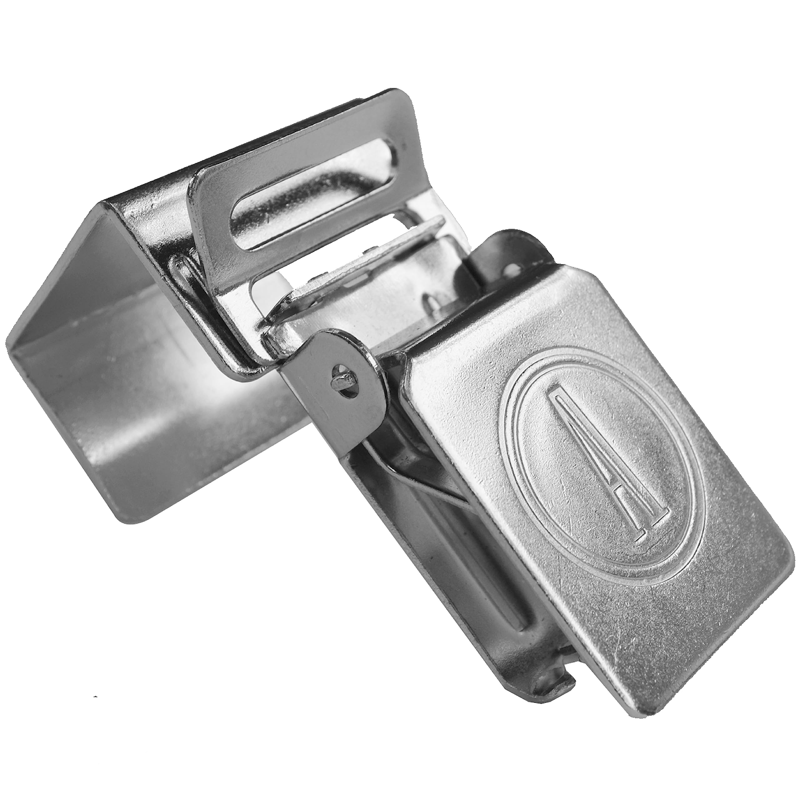 ANDUSTRIAL - Large Alligator Rug Clips for Displaying Heavy Rugs On Arms and Display Racks - Fits 1 Inch Square Rods - Silver, 100 Clips