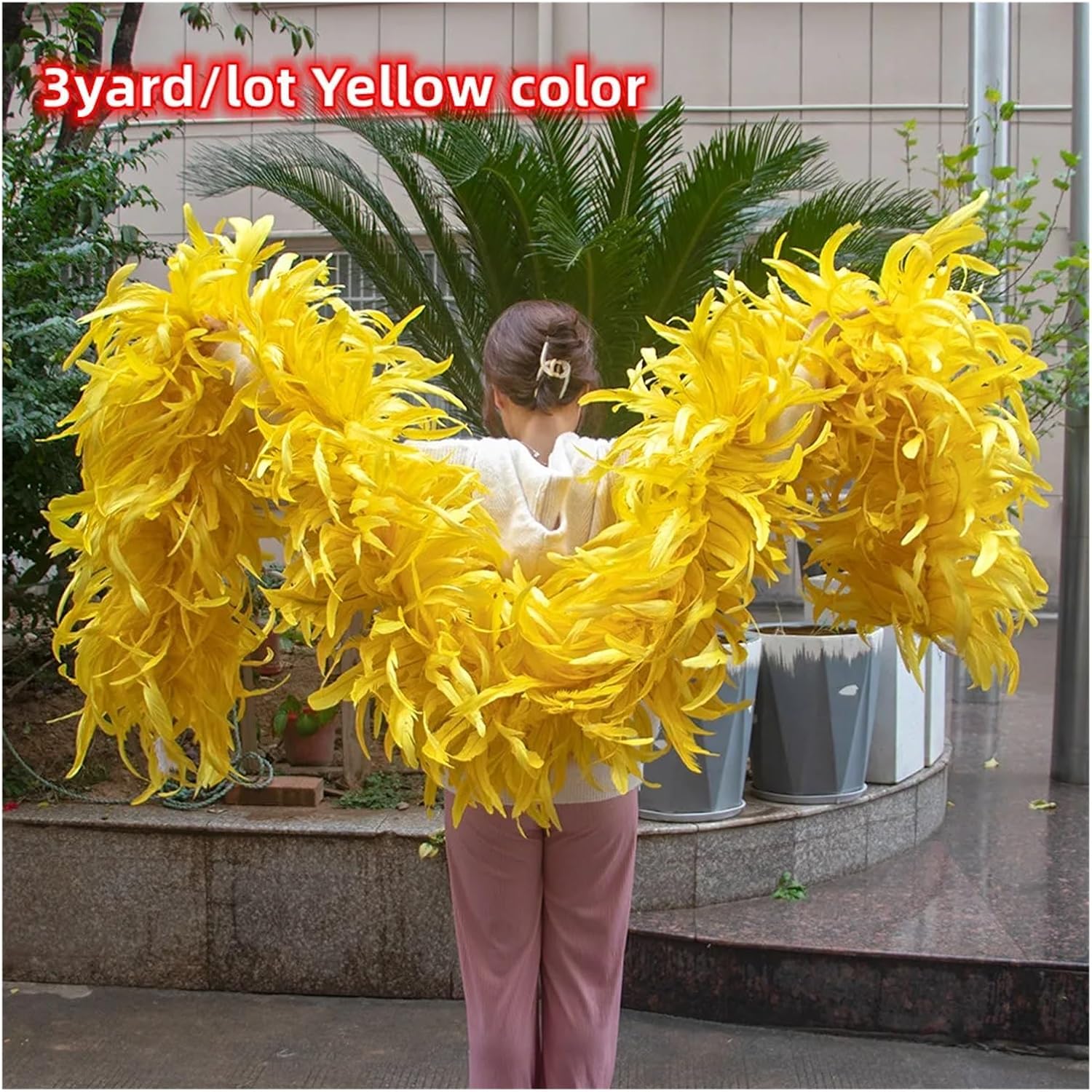 Rooster Tail Feather Boa Chicken Plumes Shawl Scarf Carnival Party Dress Clothing Triming
