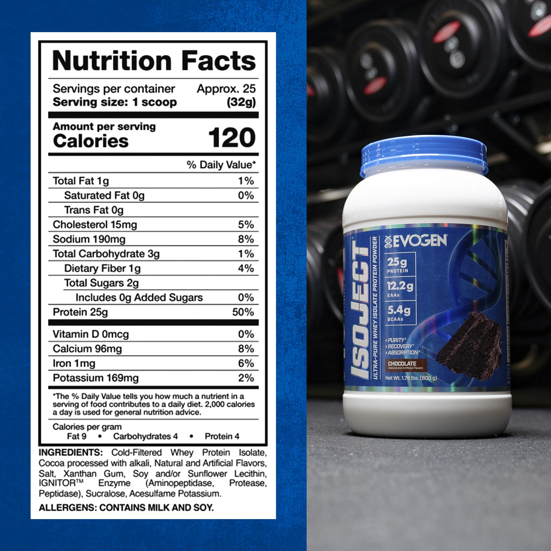 Evogen Isoject Whey Protein Isolate Powder | Chocolate | 25 Servings — Amazon image 4