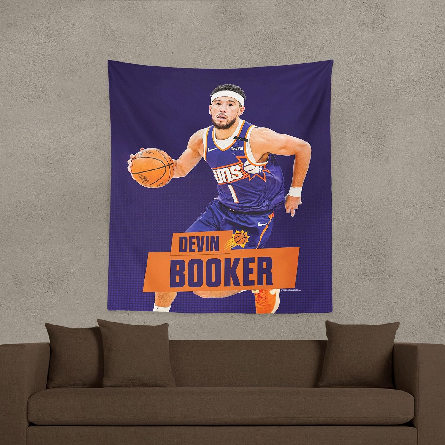 Northwest NBA Player Printed Wall Hanging Tapestry, Woven Polyester Fabric, Decorative Fan Art