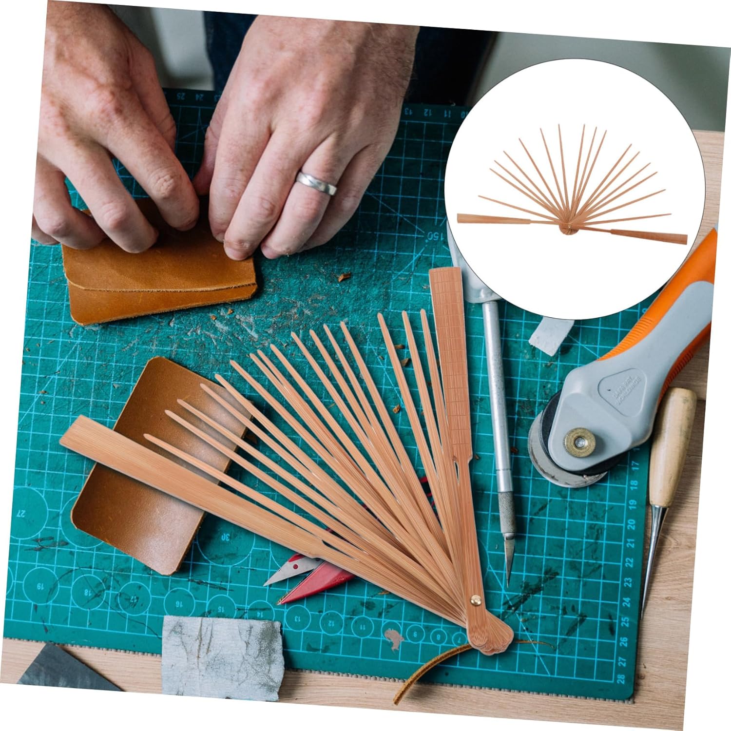 Cabilock 5pcs Folding Fan Frame Hand Fan Mold for Crafting Unique Handheld Japanese Style Accessory for Weddings Parties and Events