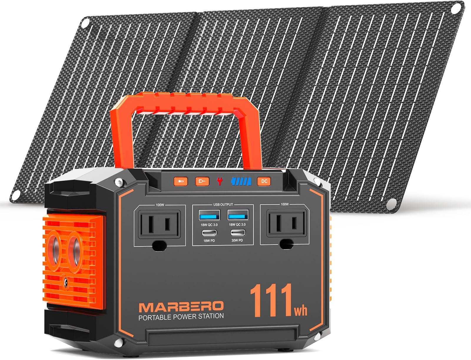 MARBERO M138MAXSL30 Portable Power Station Foldable Solar Panel Kit