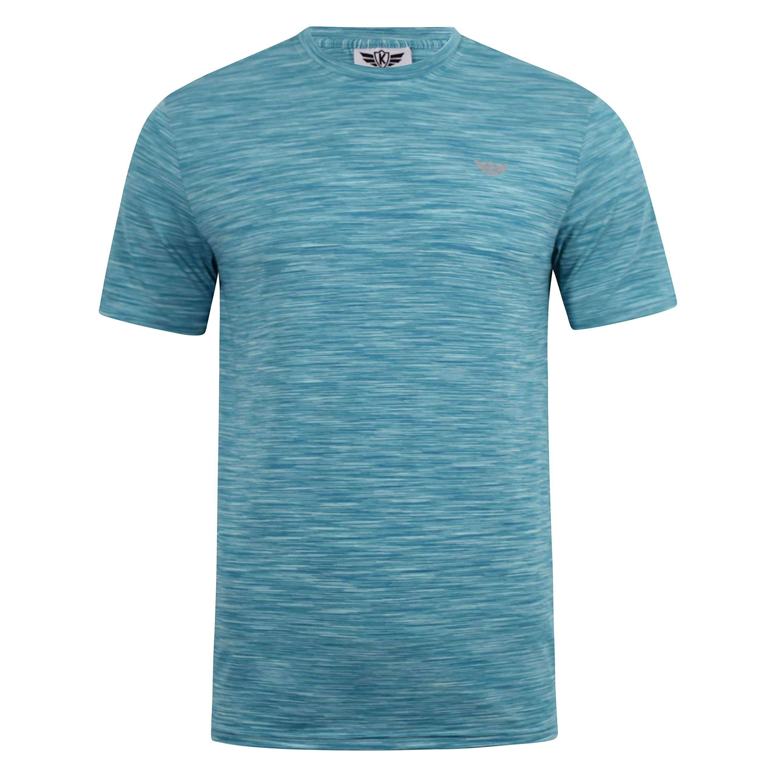 Kandor Męski T-shirt na siłownię i krótki zestaw – proaktywne męskie spodenki sportowe, trwałe męskie koszulki treningowe o wysokiej intensywności, elastyczne spodenki treningowe, odprowadzające wilgoć i rozciągliwe spodenki treningowe i koszulka UK, Aqua