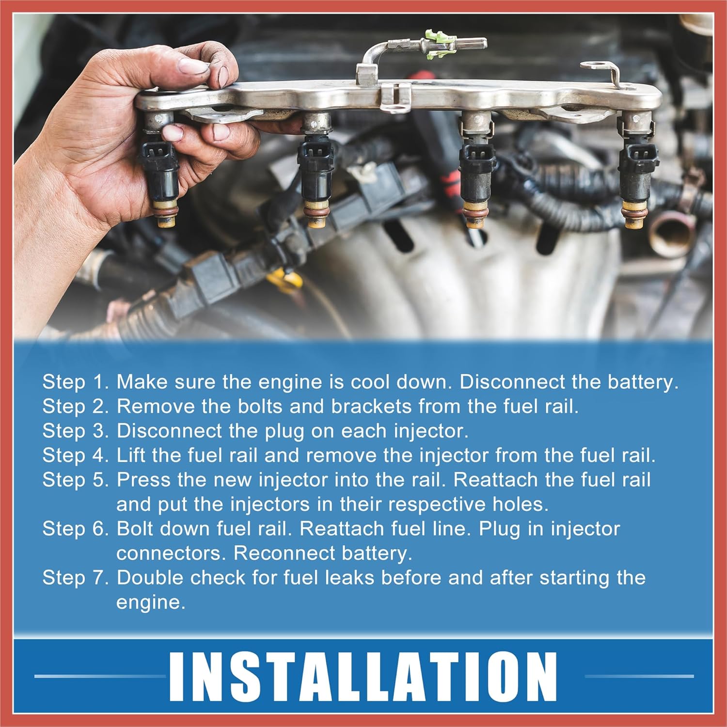 ACROPIX Fuel Injector No.23209-65020 Fuel Injection Nozzle for Toyota 4Runner SR5 1989-1995 3.0L for Toyota 4Runner DLX 1989 3.0L Brown (Pack of 6) Car Parts