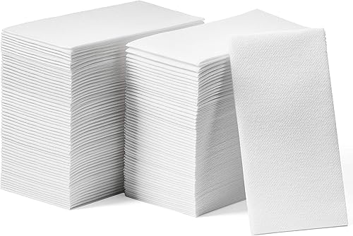 Lintext Toallas desechables de lino para invitados, 12 x 17 pulgadas, hechas en Estados Unidos, servilleta de papel suave y absorbente para baño,