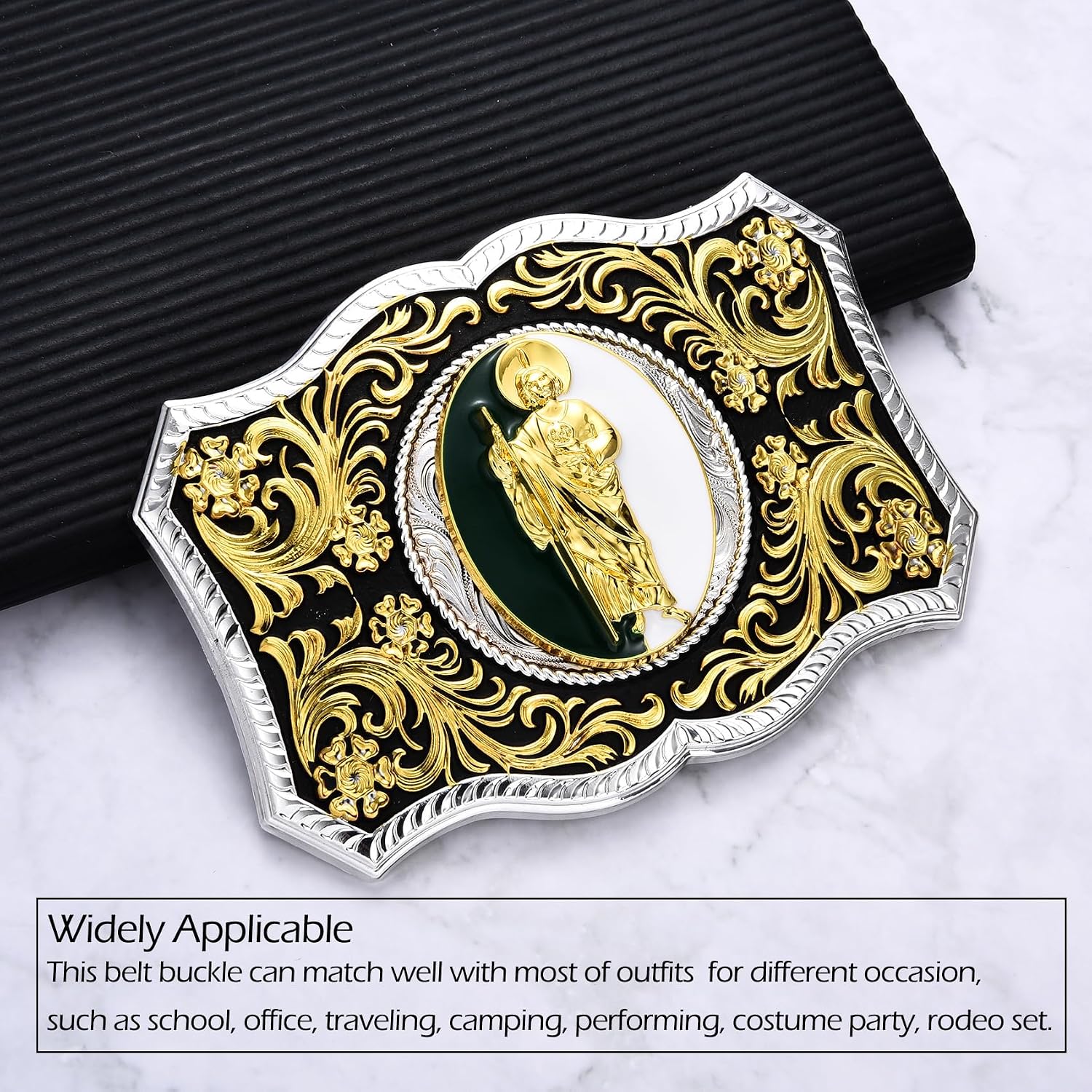 Western Cowboy Belt Buckle for Men Women, Solid Metal Vintage Rodeo Horse Belt Buckles Mens Jean's Accessory