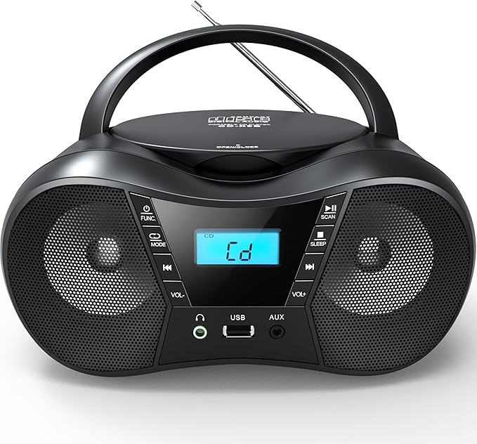 Amazon.com: Sunoony Portable CD Player Boombox with FM Radio,Bluetooth ...